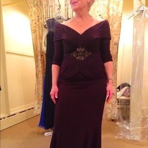 Daymor Couture Formal Gown in Deep Eggplant
